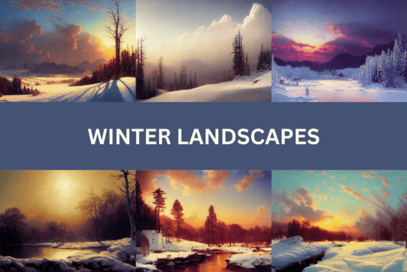 Download Winter Landscapes - Set of 20 - Set of 20 Collection