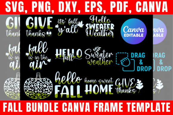 Download Fall Canva Bundle, Autumn Canva Designs - Canva designs Collection