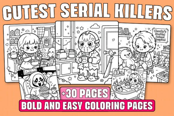 Download Cutest Serial Killers Coloring Book - Premium Bundle